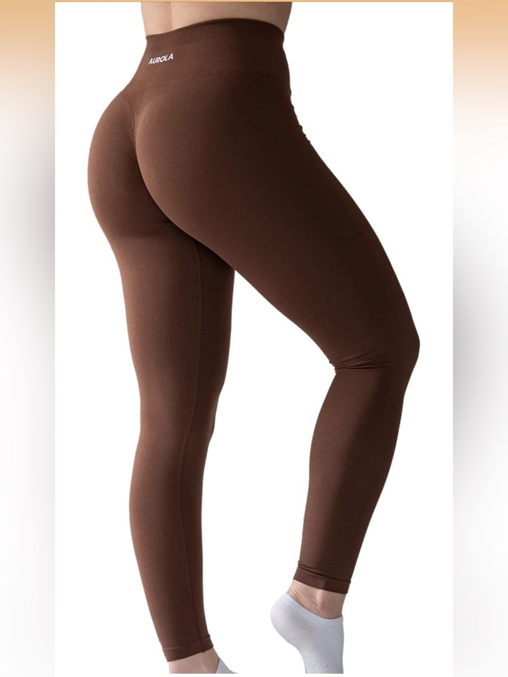 AUROLA High-Waist Seamless Leggings - “Dandelion Brown”